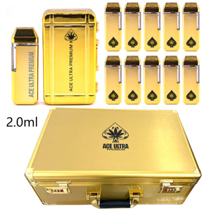 Gold Packaging Ace ultra Disposable Vape Pen 2 gram Vape 350mAh Battery Empty