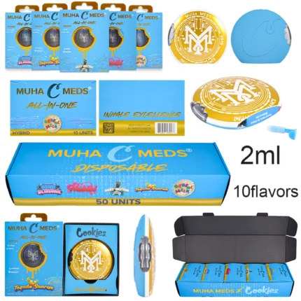 Muha & Cookies Disposable Vape Pen 2 gram Vape 350mAh Battery Empty Packaging