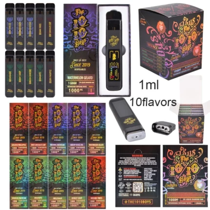 The 10/10 Boys Disposable Vape pen 1ML Empty Thick Oil Tank