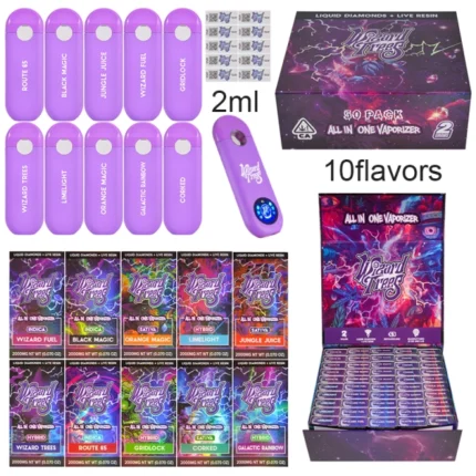 Wizard Disposable Vape pen 2ML Empty Thick Oil Tank With Digital Screen