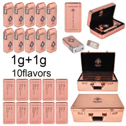 New Edition Ace Ultra Gold Rose Dual Flavors 2G Disposable Vape 2ml Empty Atomizer Thick Oil Carts