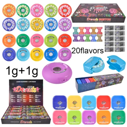 Donuts Switch Dual Flavors 2G Disposable Vape 1+1 ml Empty Atomizer Thick Oil Carts