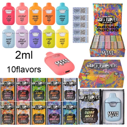 Crude Boys Big Ripper Live Resin Disposable Vape pen 2ML Empty Thick Oil Tank 2G